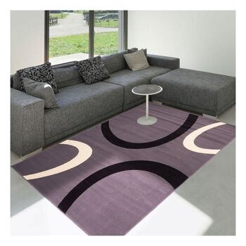 Tapis salon 60x110cm TEMPO Gris en Polypropylène 2