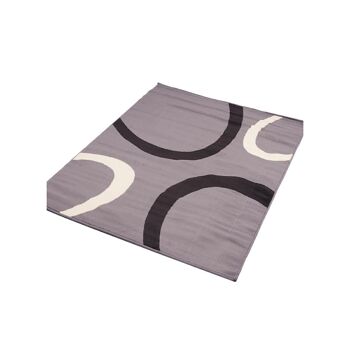 Tapis salon 60x110cm TEMPO Gris en Polypropylène 4