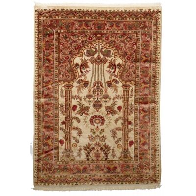 Oriental rug 125x175cm PRESTIGE JIHANGIR 66 1A2T Beige. Artisanal Silk Rug