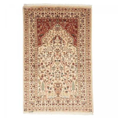 Oriental rug 125x185cm PRESTIGE JIHANGIR 98 1A2T Beige. Artisanal Silk Rug