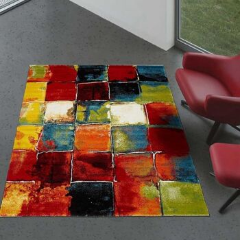 Tapis salon 140x140 carrecm BELO 2 Multicolore en Polypropylène 2