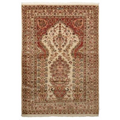 Oriental rug 125x175cm PRESTIGE JIHANGIR 52 1A2T Beige. Artisanal Silk Rug