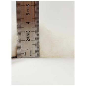 Tapis shaggy 60x95cm PEAU DE MOUTON Blanc. Tapis artisanal en Peau de bête 4