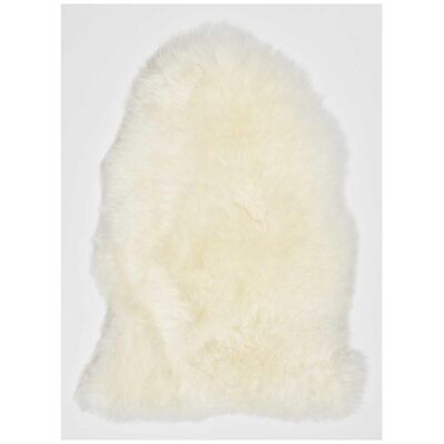 Alfombra shaggy de pelo largo 90x180 cm forma original entrada de piel de oveja blanca ensamblada cosida a mano
