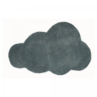 Tapis enfant 60x90cm NUAGE 1 Gris. Tapis artisanal en Coton