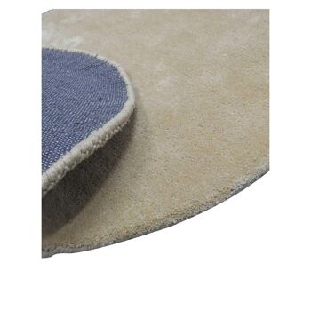 Tapis enfant 80x140 cm forme originale nuage 1 beige chambre tufté main coton 3