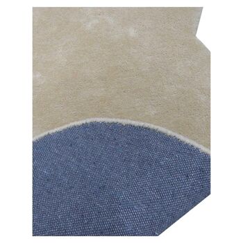 Tapis enfant 80x140 cm forme originale nuage 1 beige chambre tufté main coton 4