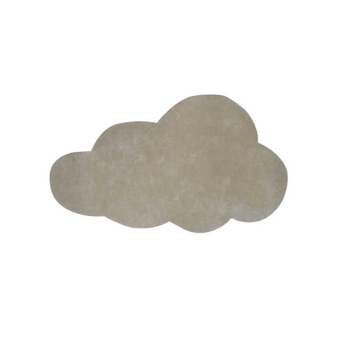 Tapis enfant 50x80cm NUAGE 1 Beige. Tapis artisanal en Coton