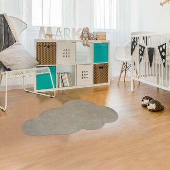 Tapis enfant 50x80cm NUAGE 1 Beige. Tapis artisanal en Coton 2