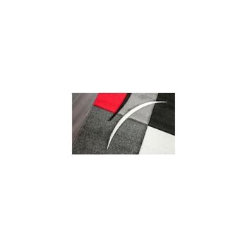 240x340 - un amour de tapis - diamond comma - - grand tapis moderne design - tapis salon et salle a manger - tapis rouge, gris, noir, créme - couleurs 5