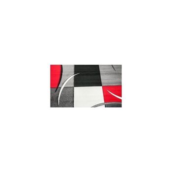 100x100 - un amour de tapis - diamond comma - - tapis moderne design tapis salon - tapis carré - tapis rouge, gris, noir, créme - couleurs et tailles 5