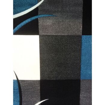 Tapis salon 160x230cm DIAMOND COMMA Bleu en Polypropylène 3