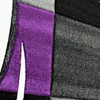 80x150 - un amour de tapis - diamond comma - - tapis moderne design - tapis entrée et tapis chambre - tapis violet, gris, noir, créme - couleurs et ta 3
