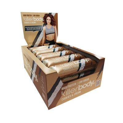Killerbody proteïne reep Cookies & Cream - 15 pack