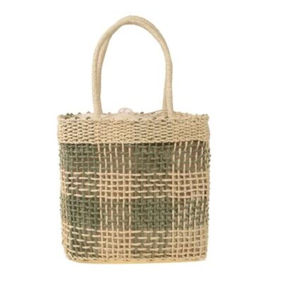 Panier vert bicolore