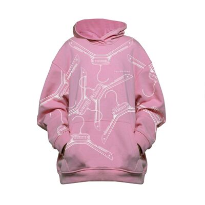 Pink "Upside Down" woman sweatshirt