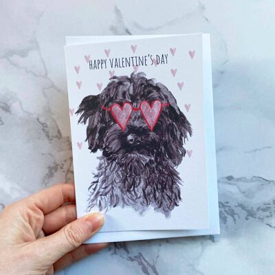 Cockapoo Valentine's Day card