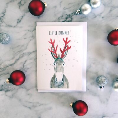 Donkey Christmas Card