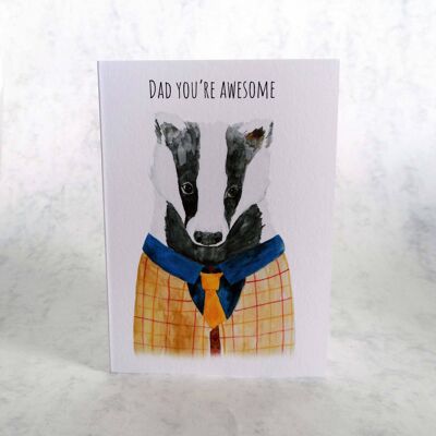 Father's Day Badger Card