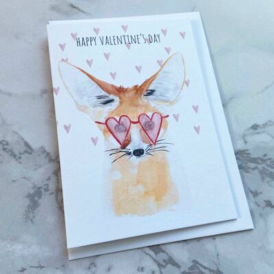 Fennec Fox Valentine's Day card
