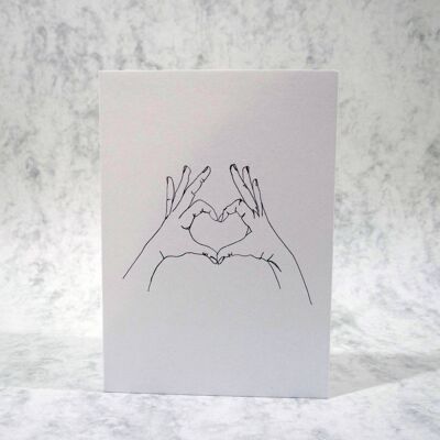 Heart Hands Card