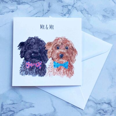 Mr and Mr Cavapoo Wedding card