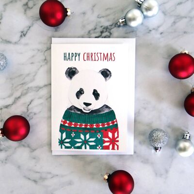 Panda Christmas Card