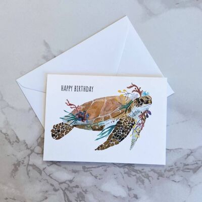 Sea Turtle Birthday Card