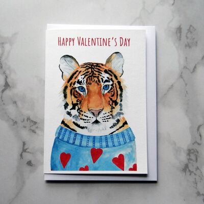 Tiger Valentine's Day Card