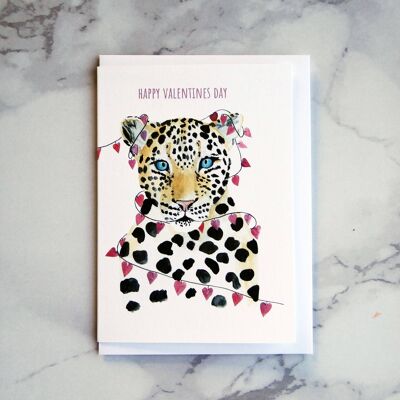 Valentine's Day Leopard Card