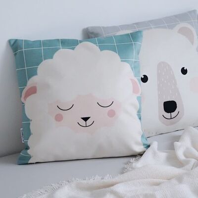 Sheep velvet cushion, Lily the Sheep