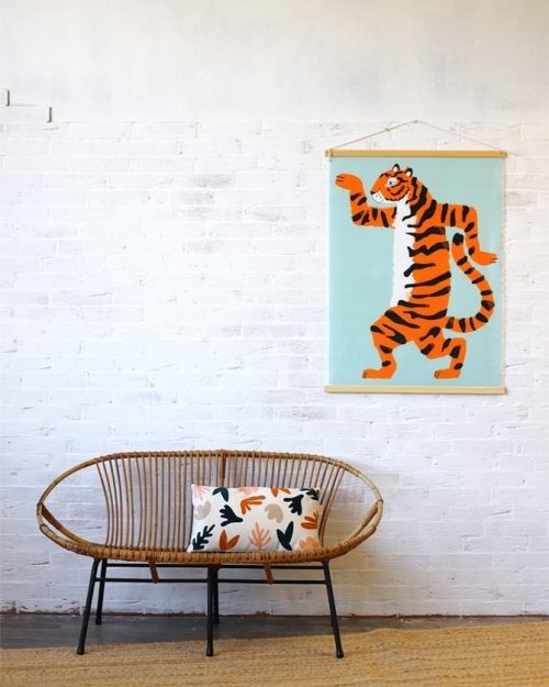 Tenture murale Aristide le tigre - Format 45 x 70 cm