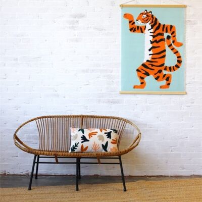 Tapiz de pared Aristide el tigre - Medidas 70 x 90 cm