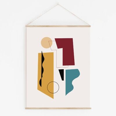 Ocher Concerto wall hanging - Small Size 45 x 70 cm