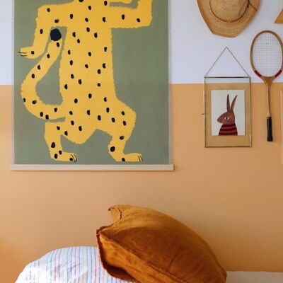 Wall hanging Gaspard the cheetah - Small Size 45 x 70 cm