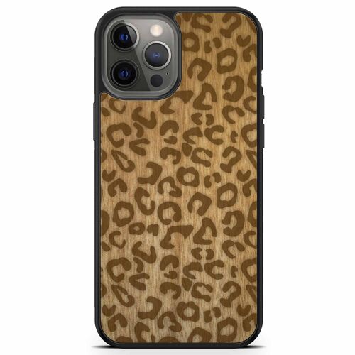 Cheetah Print Wooden Phone Case