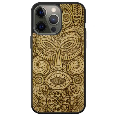 Tribal Mask Wooden Phone Case