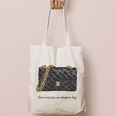 Tote tas 'Ceci n'est pas un designer tas'