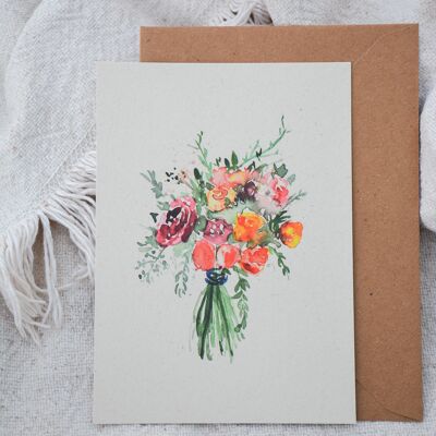 KUNSTBRIEFKAART 'I BROUGHT YOU FLOWERS' - A6