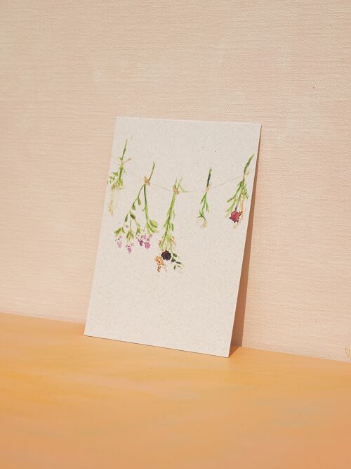 Art postcard 'dried flowers' - a6