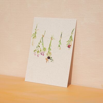 Art postcard 'dried flowers' - a6