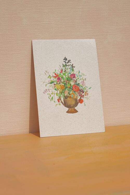 Art postcard 'flowerpot' - a6