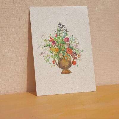 KUNSTPOSTKARTE 'FLOWERPOT' - A6