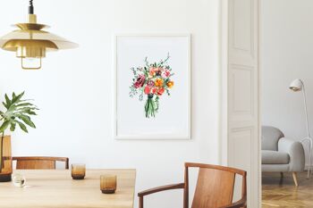 JE T'AI APPORTE UNE IMPRESSION FINE-ART DE FLEURS SUR PAPIER BAMBOU - A5 1