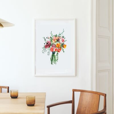 I brought you flowers 'fine-art print on bamboo paper - a5