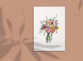 JE T'AI APPORTE UNE IMPRESSION FINE-ART DE FLEURS SUR PAPIER BAMBOU - A5 3