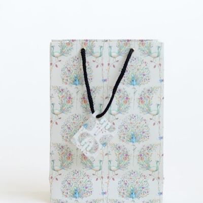 DANCING PEACOCKS SMALL GIFT BAGS