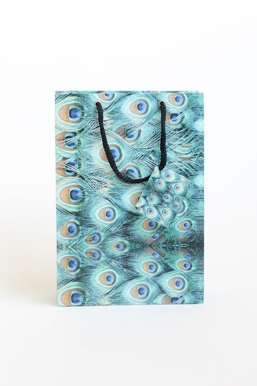 PEACOCK FEATHERS SMALL GIFT BAGS