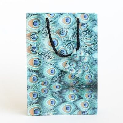 PEACOCK FEATHERS SMALL GIFT BAGS
