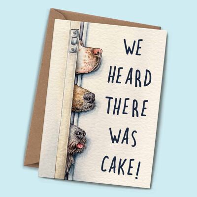 Habe gehört, es gab Kuchenkarte – Geburtstagskarte